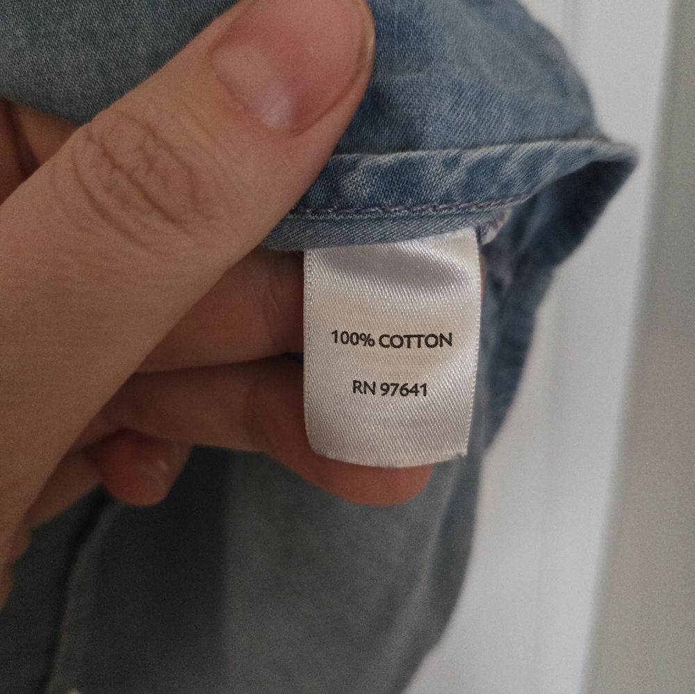 J. Jill 100% Cotton Soft Denim Chambray Shirt Size XL - Picture 4 of 4